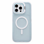 Custodia magnetica effetto pelle con supporto per obiettivo per iPhone 12 Pro