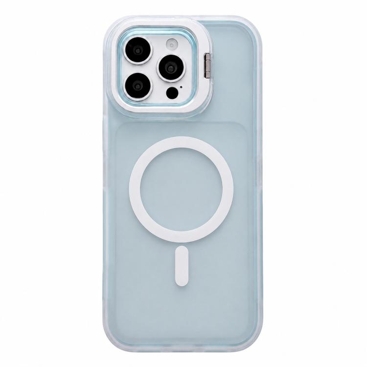 Custodia magnetica effetto pelle con supporto per obiettivo per iPhone 12 Pro