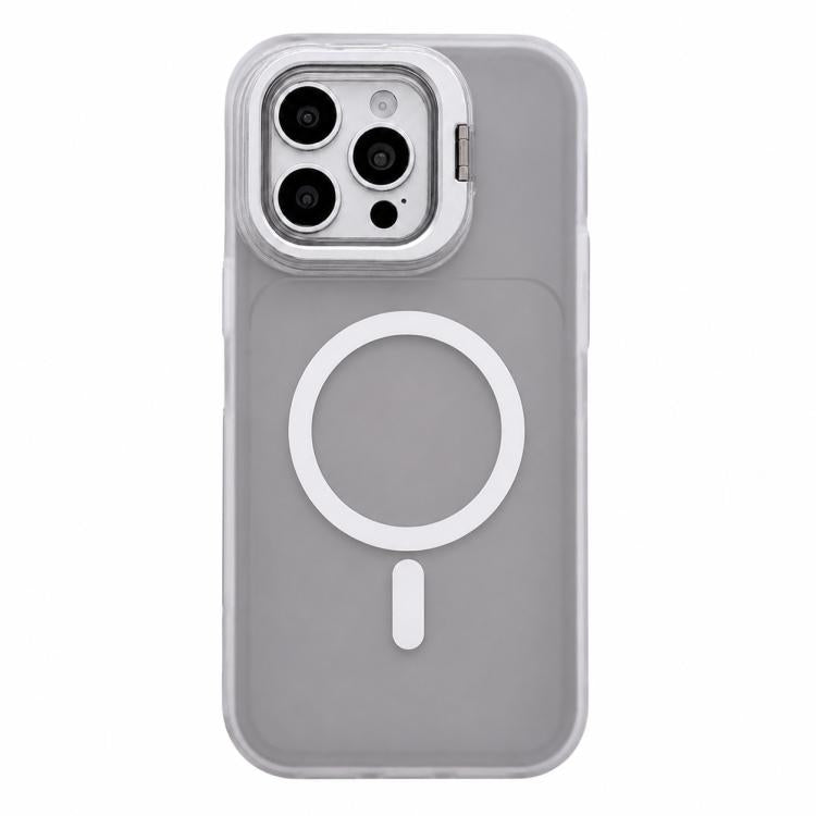 Custodia magnetica effetto pelle con supporto per obiettivo per iPhone 12 Pro