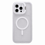 Custodia magnetica effetto pelle con supporto per obiettivo per iPhone 12 Pro