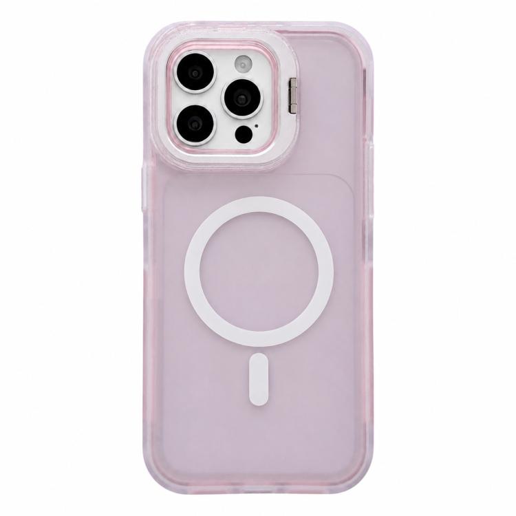 Custodia magnetica effetto pelle con supporto per obiettivo per iPhone 12 Pro