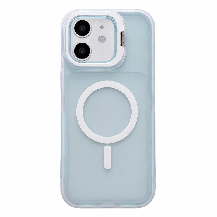 Custodia magnetica effetto pelle con supporto per obiettivo per iPhone 12 Pro