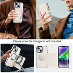 Portafoglio 2 in 1 con custodia magnetica e cerniera rimovibile per iPhone 14 e