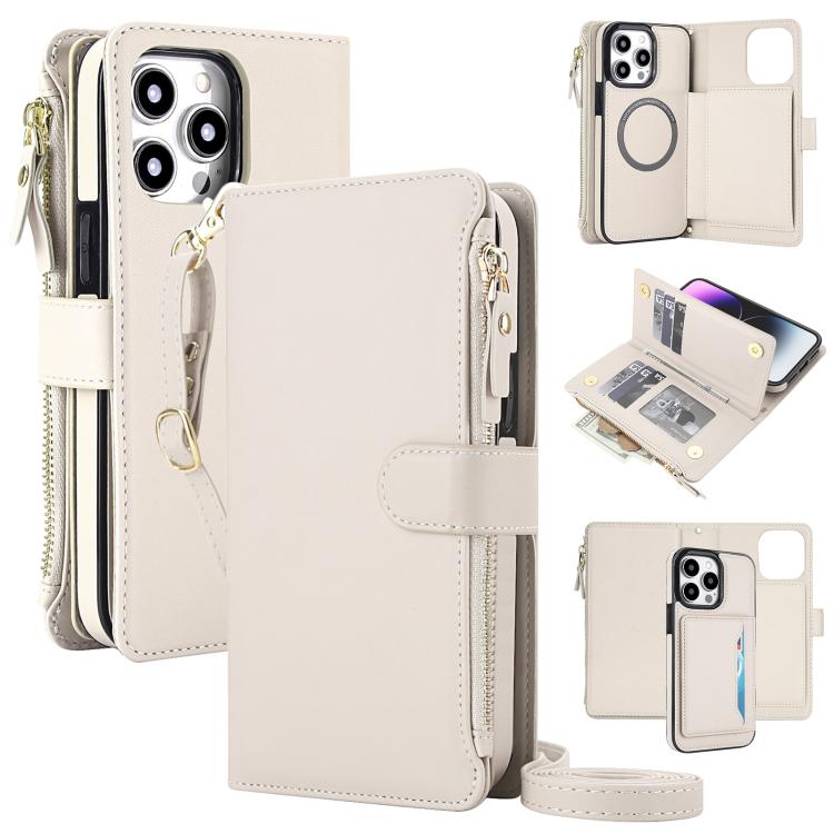 Portafoglio 2 in 1 con custodia magnetica e cerniera rimovibile per iPhone 14 e