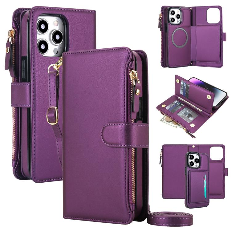Portafoglio 2 in 1 con cerniera rimovibile e custodia magnetica per iPhone SE