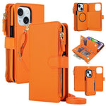 Portafoglio 2 in 1 con custodia magnetica e cerniera rimovibile per iPhone 13