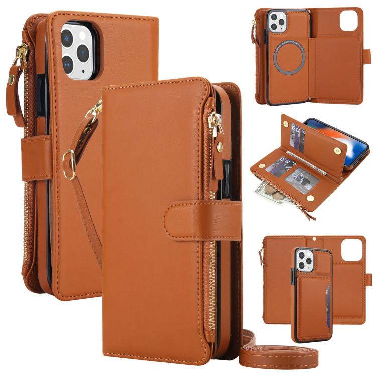 Portafoglio 2 in 1 con custodia magnetica e cerniera rimovibile per iPhone 13