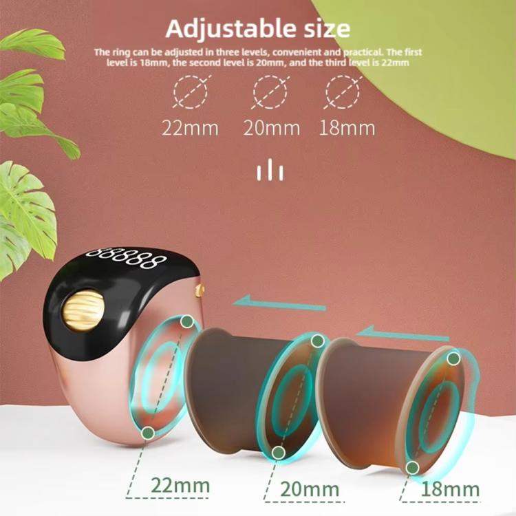 Contatore di anelli di preghiera intelligente Bluetooth S8 con ruote, regolabile in dimensioni, S8 (Green), S8 (Black), S8 (Rose Gold)