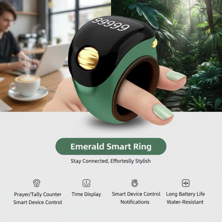 Contatore di anelli di preghiera intelligente Bluetooth S8 con ruote, regolabile in dimensioni, S8 (Green), S8 (Black), S8 (Rose Gold)
