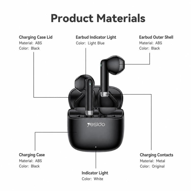 Auricolari Bluetooth semi-in-ear Yesido TWS48
