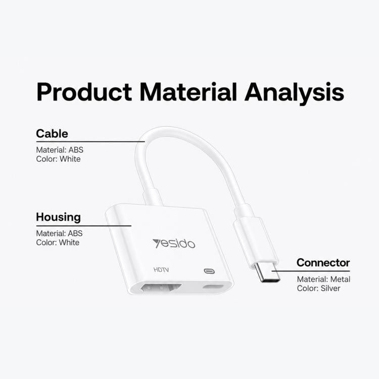 Adattatore Type-C a HDMI 4K 60Hz con ricarica PD