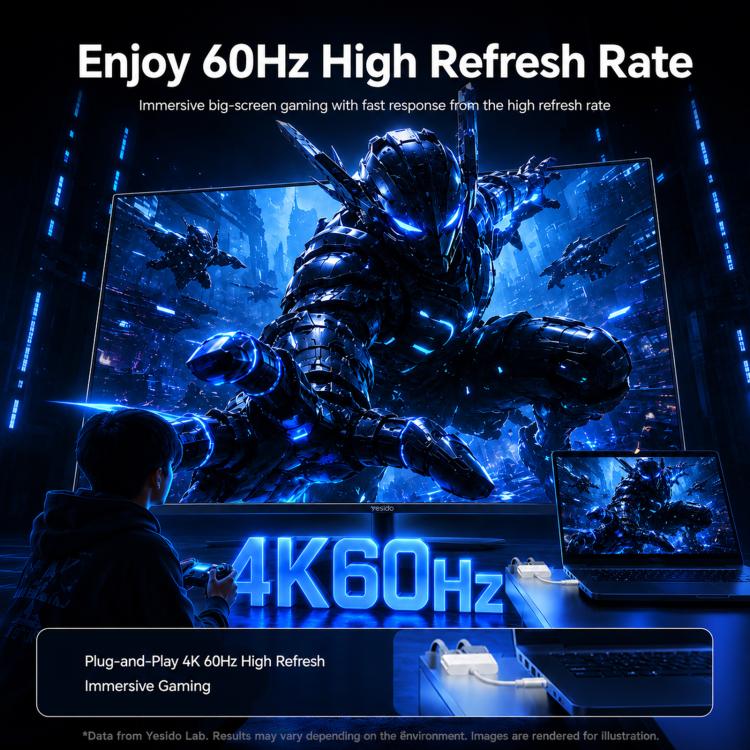 Adattatore Type-C a HDMI 4K 60Hz con ricarica PD