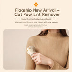 Rimuovi pelucchi elettrico a forma di artiglio di gatto per vestiti e mobili.