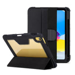 Custodia tablet trasparente in pelle a tre ante per iPad 2025/2022
