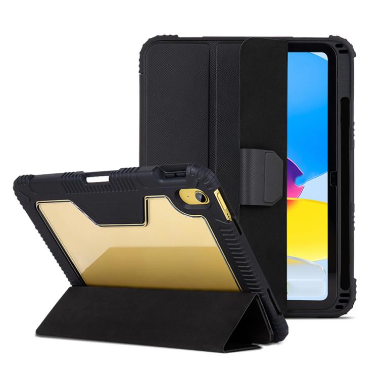 Custodia tablet trasparente in pelle a tre ante per iPad 2025/2022