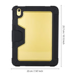 Custodia tablet trasparente in pelle a tre ante per iPad 2025/2022