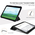 Custodia tablet trasparente in pelle a tre ante per iPad 2025/2022