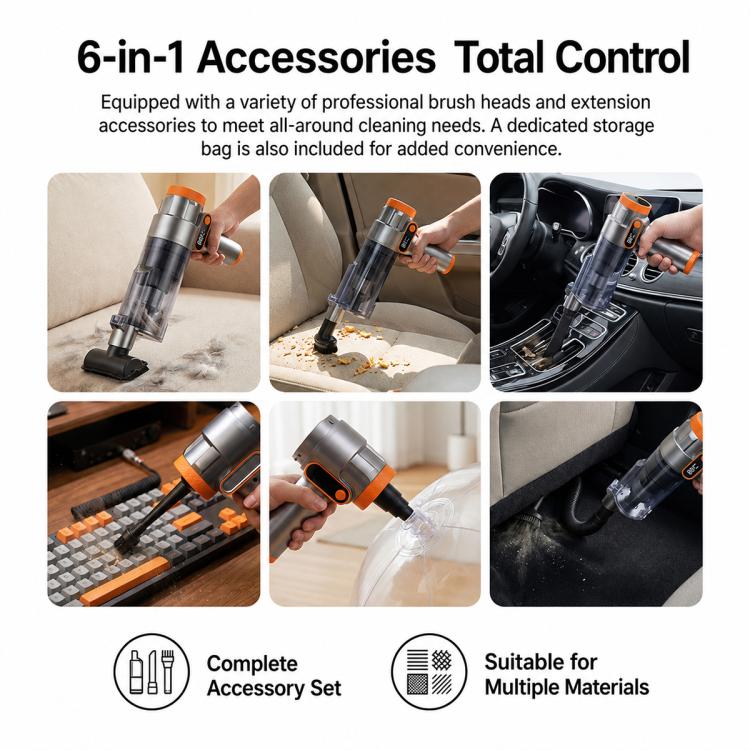 SUITU ST-153A Plus Aspirapolvere portatile combinato per auto con funzione di soffiaggio e gonfiaggio, ST-153A Plus