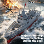 Il modello JJR/C S28 2.4GHz RC Destroyer supporta la funzione di spruzzo d'acqua.