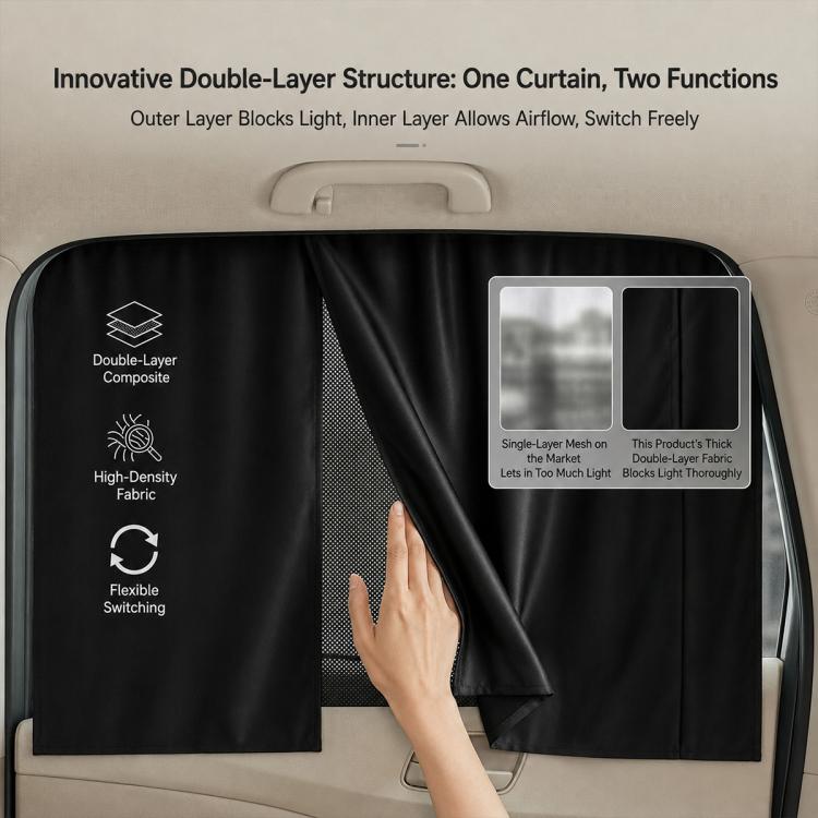 SUITU ST-2420 Tendina parasole universale per auto, oscurante, termoisolante e per finestrini., ST-2420