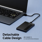 Box esterno per hard disk SATA 2,5" con cavo Type-C a USB-A