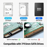 Box esterno per hard disk SATA 2,5" con cavo Type-C a USB-A