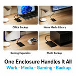 Box esterno per hard disk SATA 2,5" con cavo Type-C a USB-A