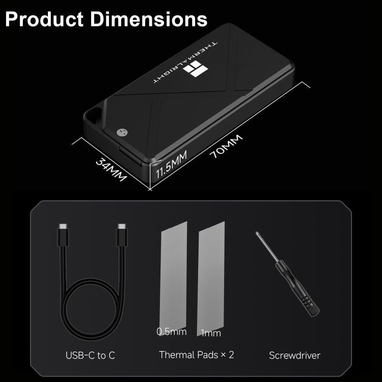 Box esterno per SSD M.2 NVMe 10 Gbps con cavo Type-C