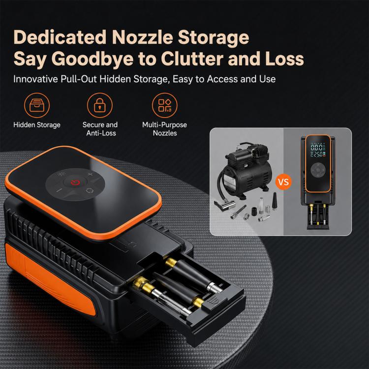 SUITU ST-5554C Pompa per pneumatici elettrica wireless a doppio schermo per auto, ST-5554C
