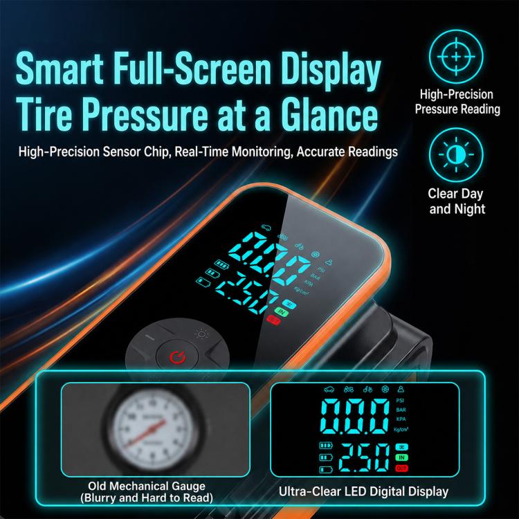 SUITU ST-5554C Pompa per pneumatici elettrica wireless a doppio schermo per auto, ST-5554C