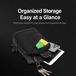 WEIXIER WD8373 Borsa a tracolla da uomo, multifunzionale, antifurto, in tessuto Oxford impermeabile.