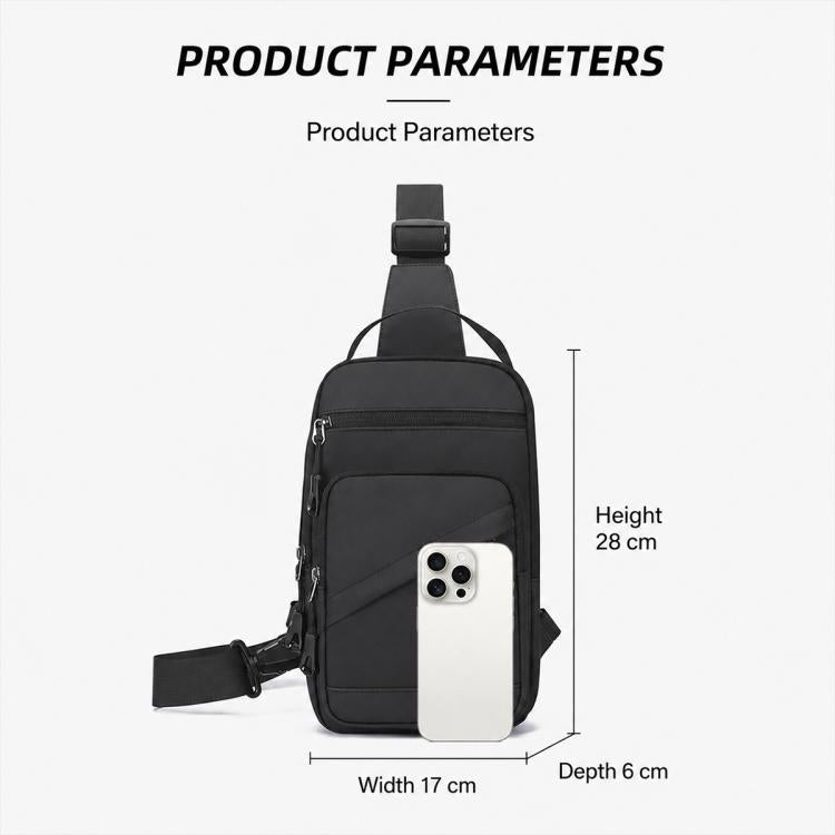 WEIXIER WDE-9 Borsa a tracolla da uomo, multifunzionale, di grande capacità, impermeabile.