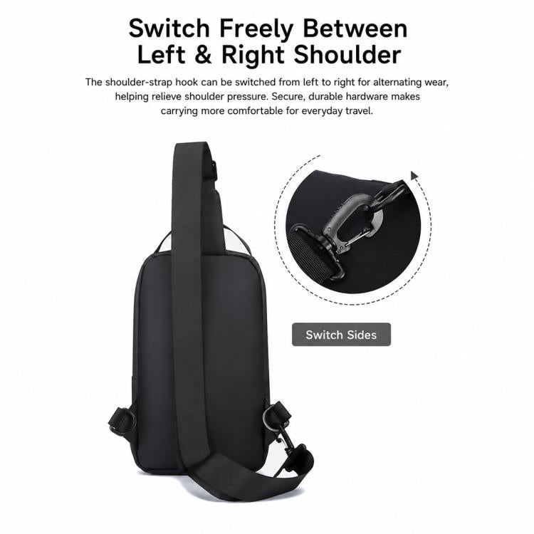 WEIXIER WDE-9 Borsa a tracolla da uomo, multifunzionale, di grande capacità, impermeabile.