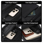WEIXIER WDE-8 Borsa a tracolla da uomo, multifunzionale, di grande capacità, impermeabile.