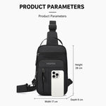 WEIXIER WDE-8 Borsa a tracolla da uomo, multifunzionale, di grande capacità, impermeabile.