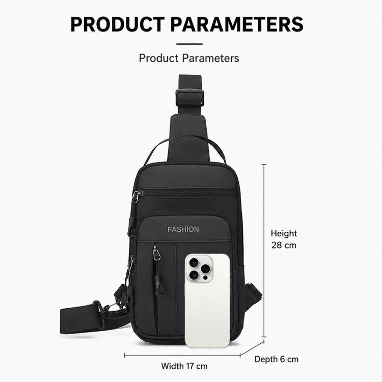 WEIXIER WDE-8 Borsa a tracolla da uomo, multifunzionale, di grande capacità, impermeabile.