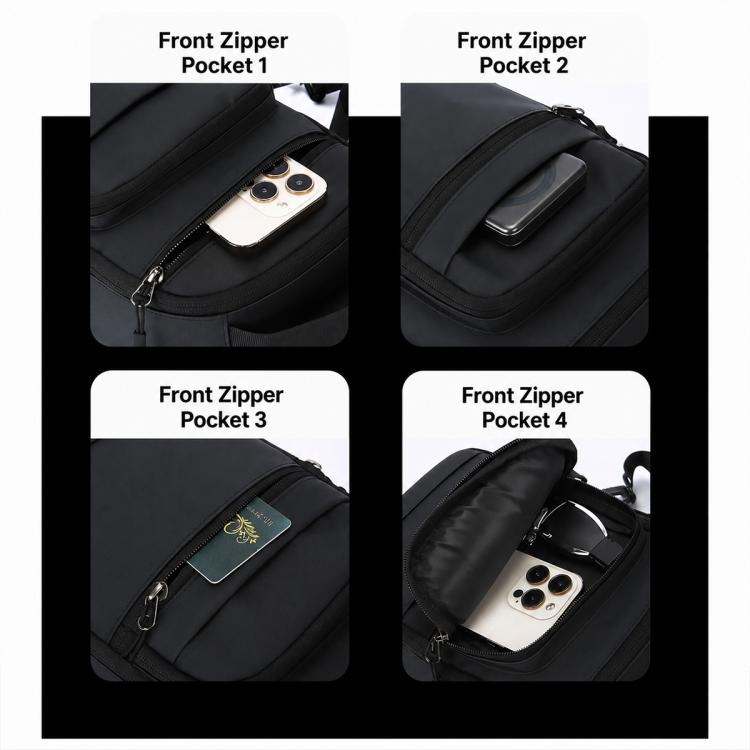 WEIXIER WDE-7 Borsa a tracolla da uomo, multifunzionale, di grande capacità, impermeabile.