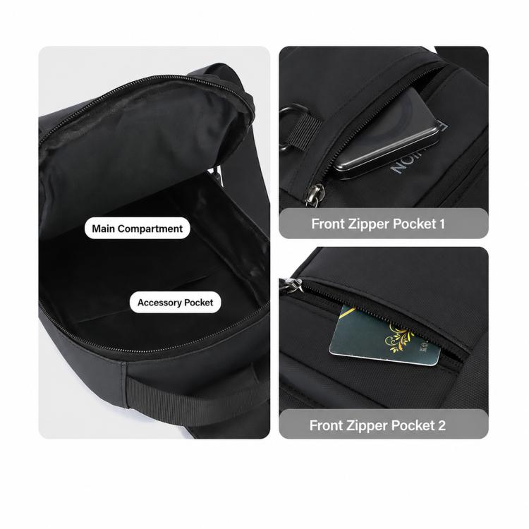 WEIXIER WDE-6 Borsa a tracolla da uomo, multifunzionale, di grande capacità, impermeabile.
