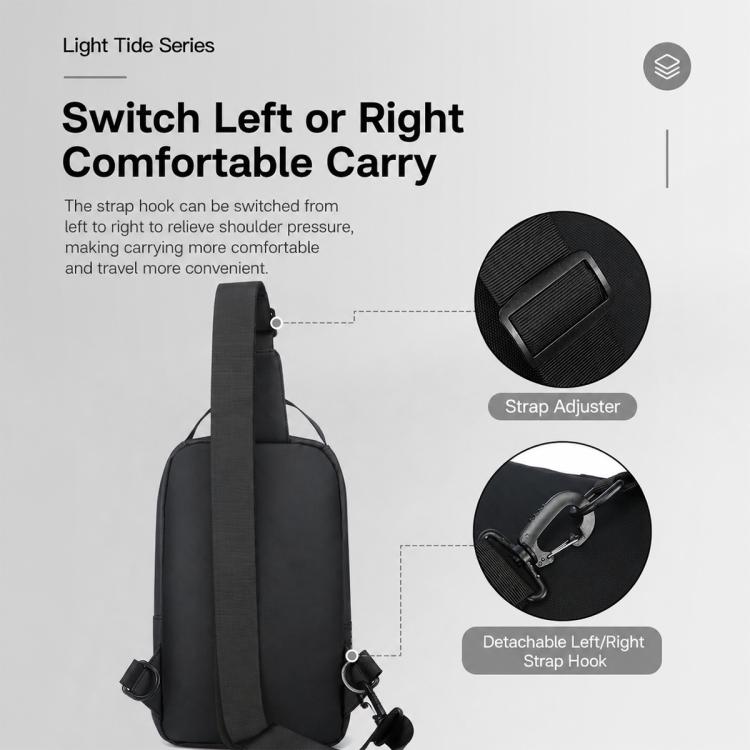WEIXIER WDE-6 Borsa a tracolla da uomo, multifunzionale, di grande capacità, impermeabile.