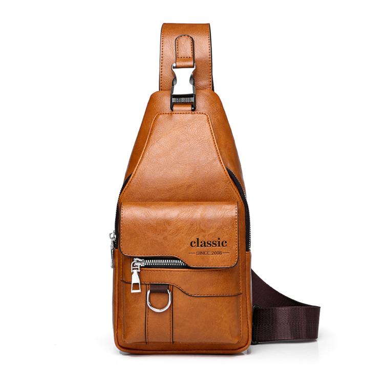 WEIXIER X441 Borsa a tracolla da uomo vintage in pelle PU, borsa a tracolla impermeabile