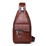WEIXIER X441 Borsa a tracolla da uomo vintage in pelle PU, borsa a tracolla impermeabile