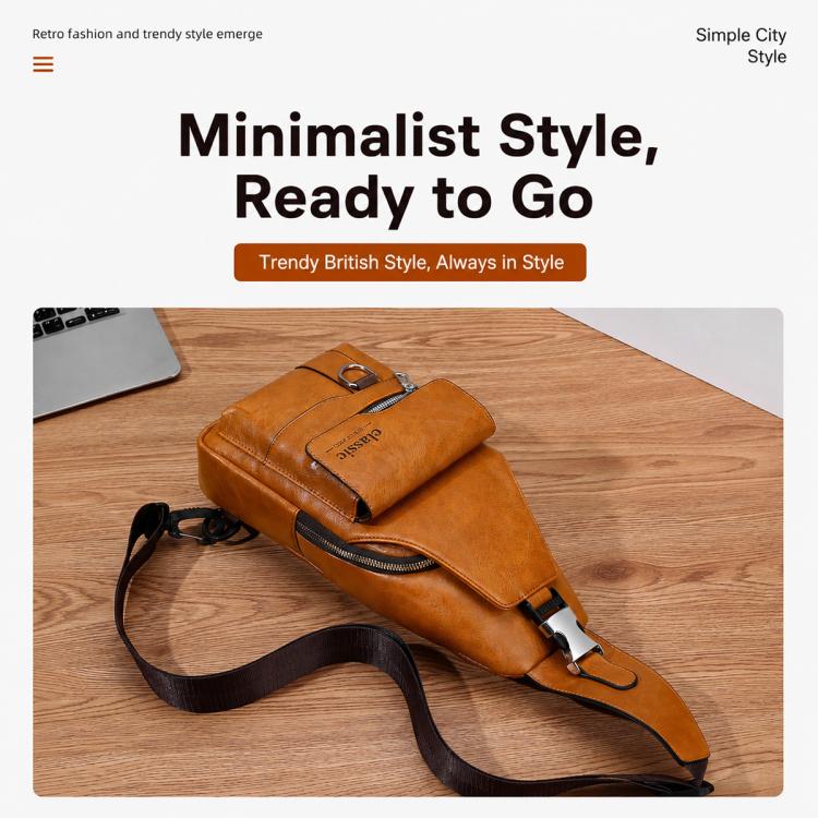 WEIXIER X441 Borsa a tracolla da uomo vintage in pelle PU, borsa a tracolla impermeabile