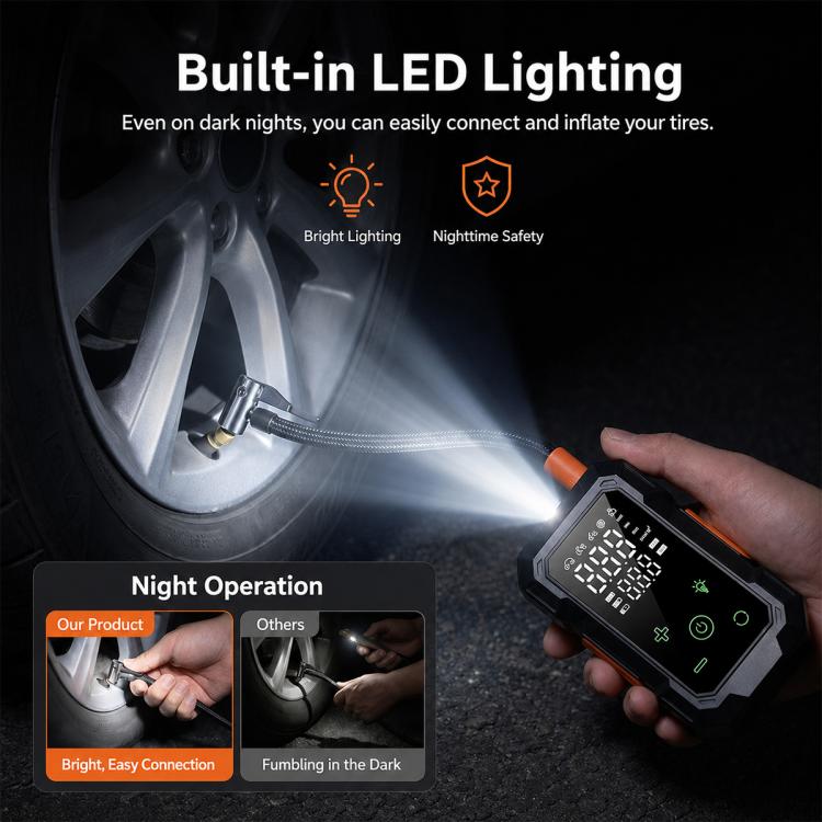 SUITU ZY-005B Pompa per pneumatici elettrica wireless a doppio schermo per auto, ZY-005B