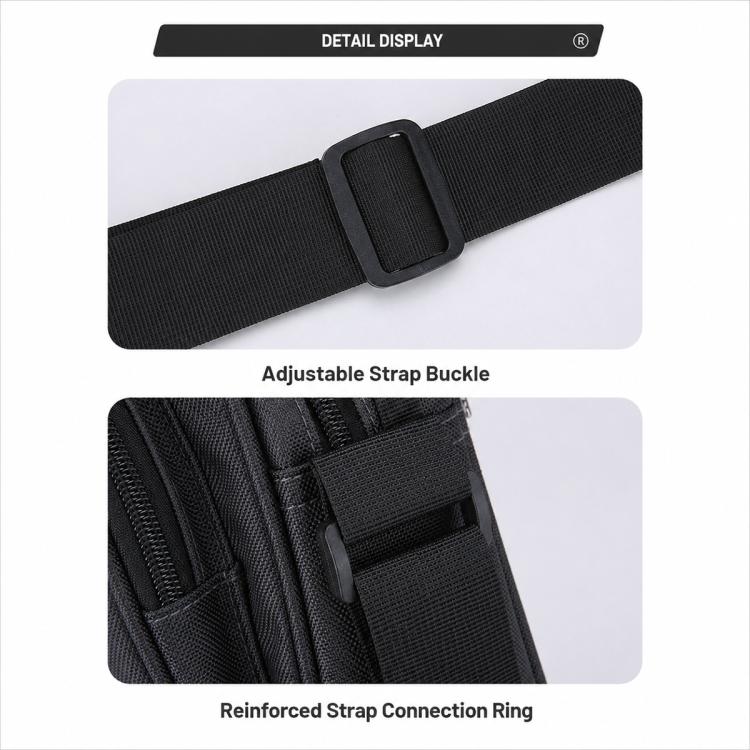 Borsa a tracolla da uomo WEIXIER WDA3001, borsa a spalla in tessuto Oxford impermeabile di grande capacità