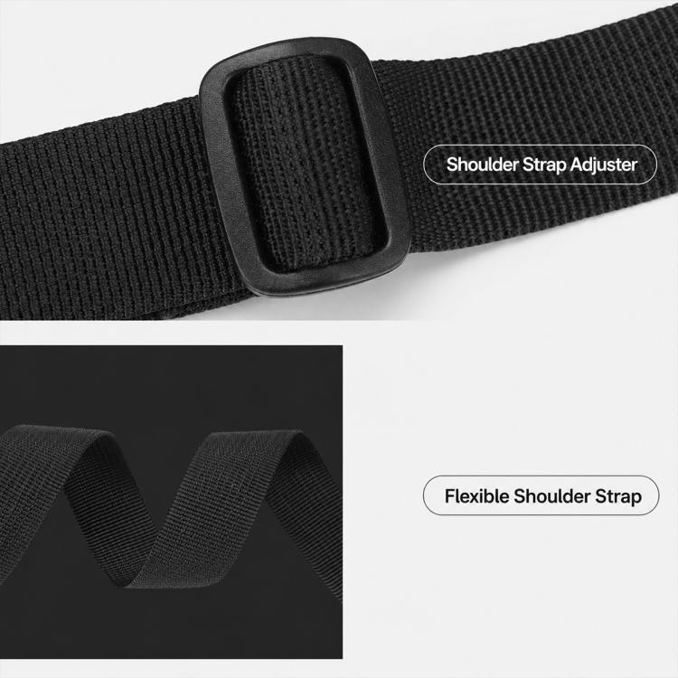 Borsa a tracolla da uomo WEIXIER WD8372, grande capacità, portatile, in nylon impermeabile.