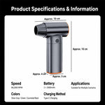 SUITU ST-8120 Soffiatore d'aria portatile con motore brushless e martello di sicurezza