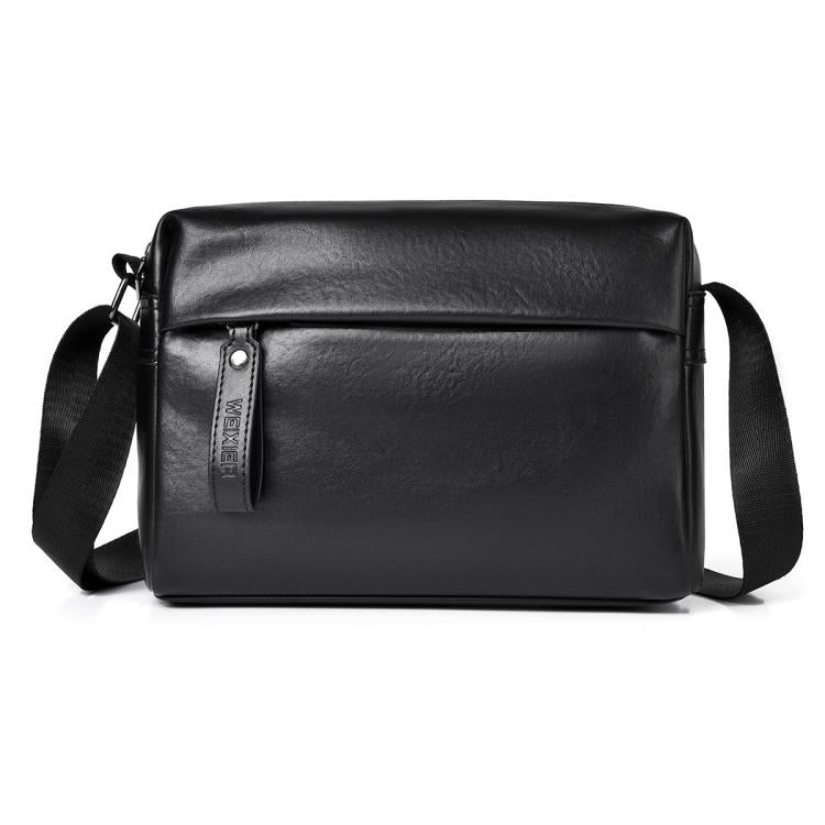 WEIXIER D1227 Borsa a tracolla semplice in pelle PU impermeabile di grande capacità