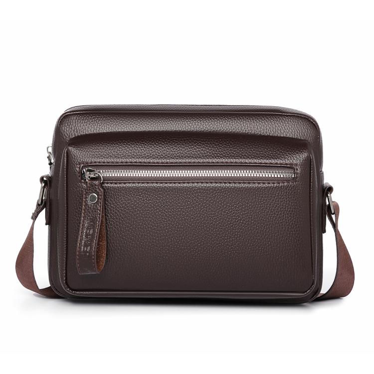 Borsa a tracolla WEIXIER D1228 con texture retrò effetto litchi, impermeabile e di grande capacità.