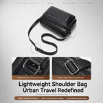 Borsa a tracolla WEIXIER D1228 con texture retrò effetto litchi, impermeabile e di grande capacità.
