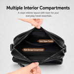 Borsa a tracolla WEIXIER D1228 con texture retrò effetto litchi, impermeabile e di grande capacità.